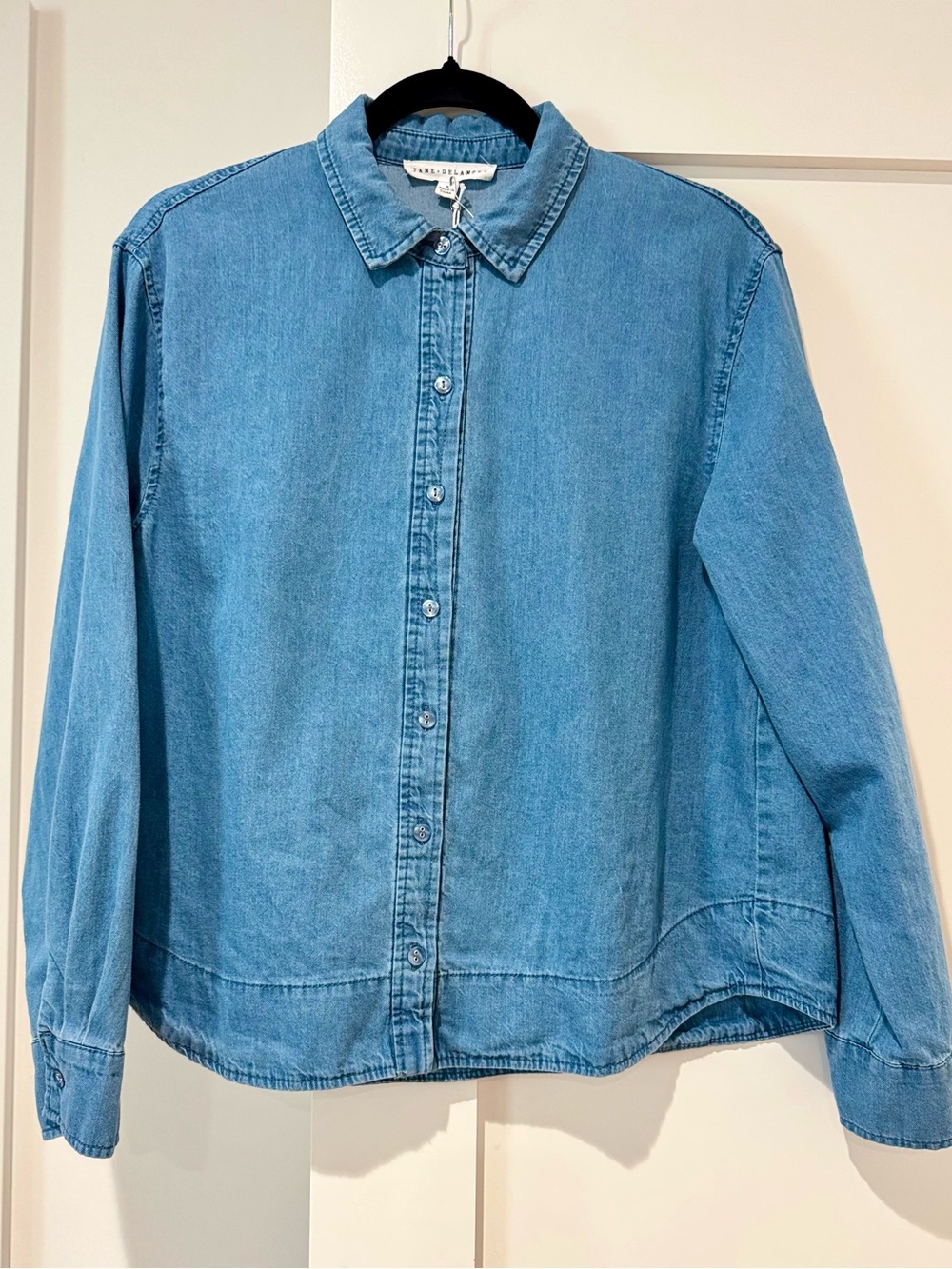 Jane and Delancey Light Blue Denim Button-Down Shirt